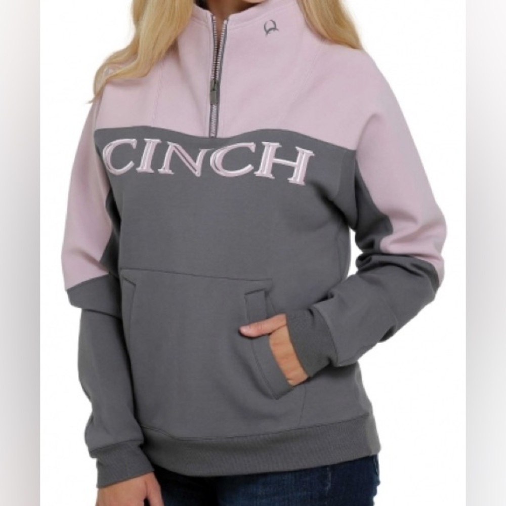 Cinch Ladies 1/4 Zip Logo Pullover